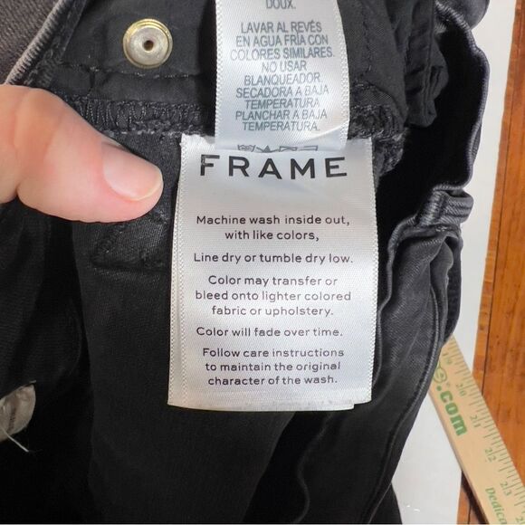 JEANS FRAME Le Skinny De Jeanne Black Jeans in Wheatley sz 29 - Picture 13 of 16
